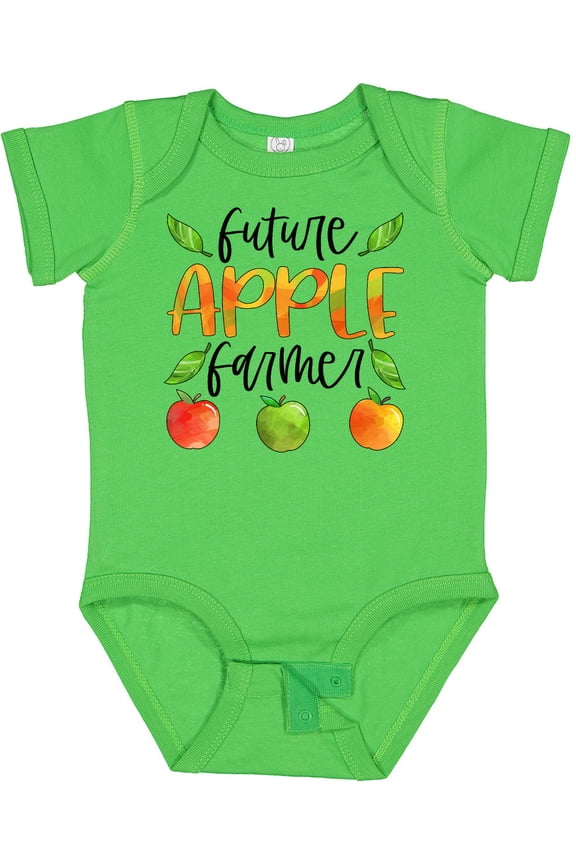 Future Apple Farmer- Apples and Leaves Boys or Girls Baby Bodysuit