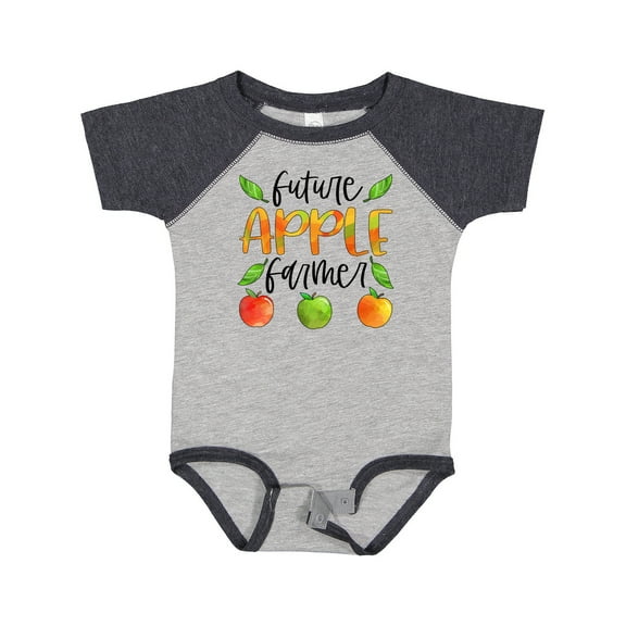 Inktastic Future Apple Farmer- Apples and Leaves Boys or Girls Baby Bodysuit