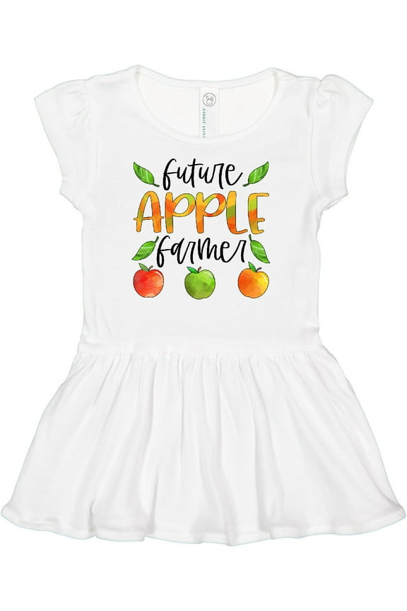 Future Apple Farmer- Apples and Leaves Girls Baby Dress