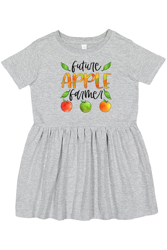 Future Apple Farmer Apples and Leaves Girls Toddler Dress