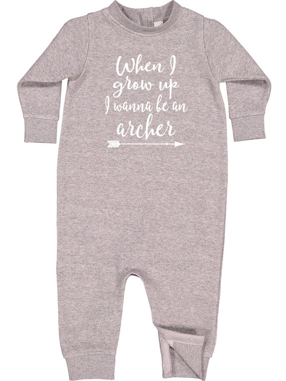 Future Archer Childs Archery Arrow Baby Fleece Romper
