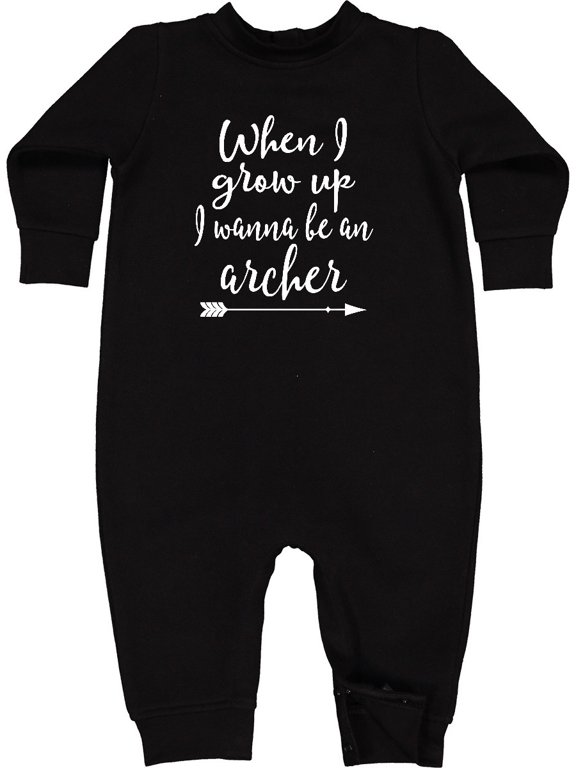 Future Archer Childs Archery Arrow Baby Fleece Romper