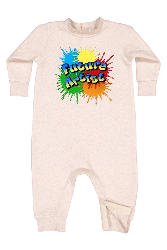 Future Artist Pop Art Style with Paint Splatters Baby Fleece Romper