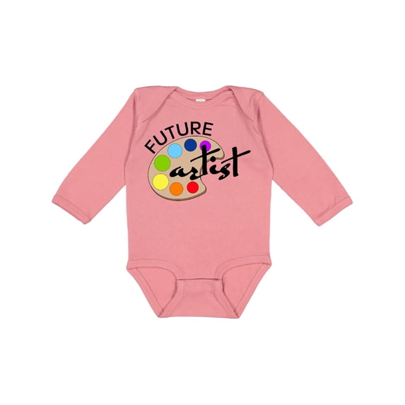 Inktastic Future Artist with Paints Boys or Girls Long Sleeve Baby Bodysuit