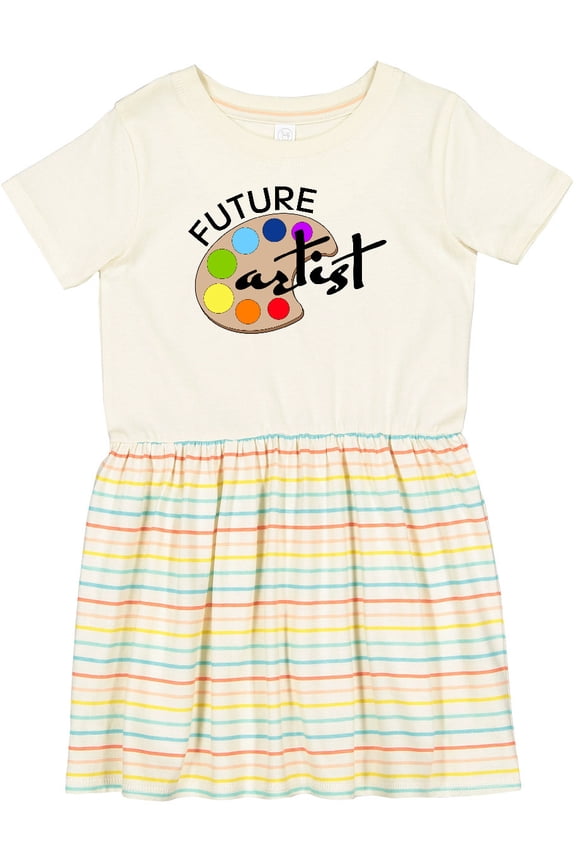 Future Artist with Paints Girls Toddler Dress
