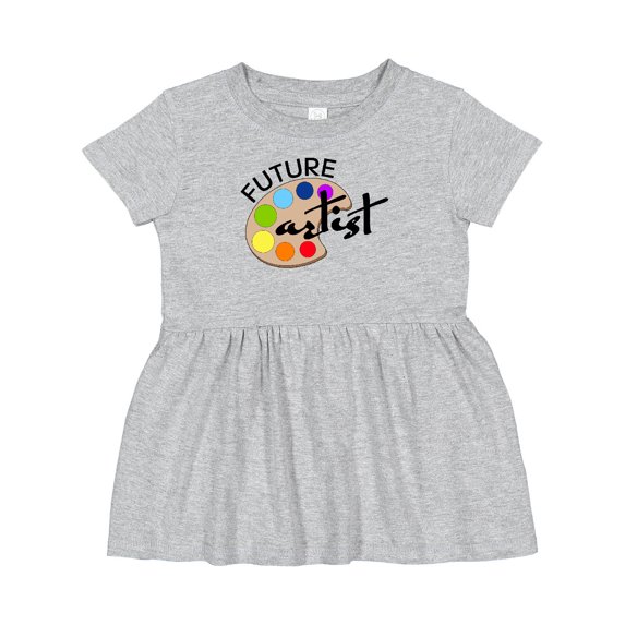 Inktastic Future Artist with Paints Girls Baby Dress