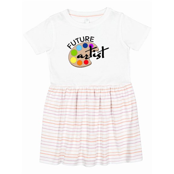 Inktastic Future Artist with Paints Girls Toddler Dress