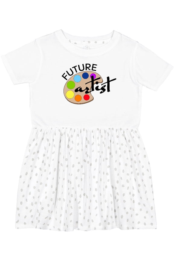 Future Artist with Paints Girls Toddler Dress