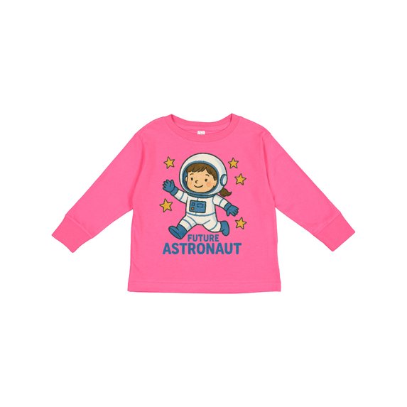 Inktastic Future Astronaut Kids Space Theme Boys or Girls Long Sleeve Toddler T-Shirt