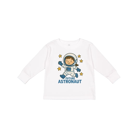 Inktastic Future Astronaut Kids Space Theme Boys or Girls Long Sleeve Toddler T-Shirt
