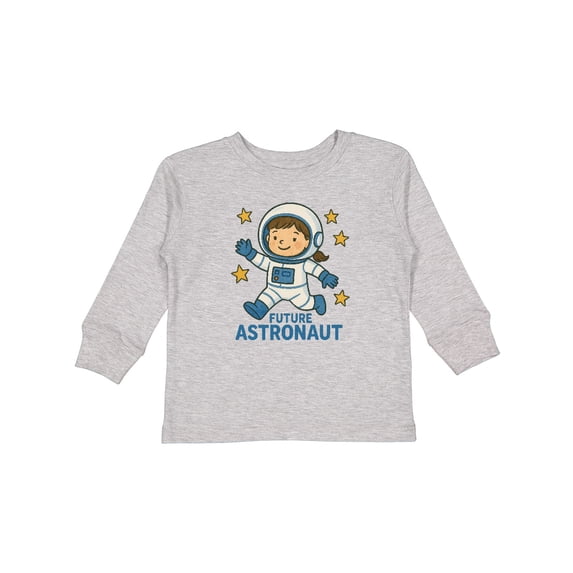Inktastic Future Astronaut Kids Space Theme Boys or Girls Long Sleeve Toddler T-Shirt
