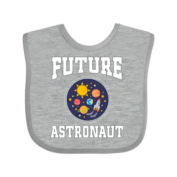 Inktastic Future Astronaut Outerspace Rocket Boys or Girls Baby Bib