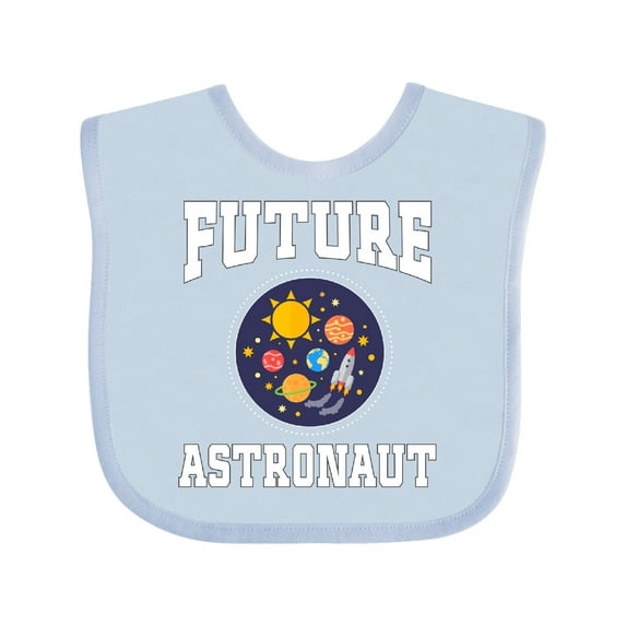 Inktastic Future Astronaut Outerspace Rocket Boys or Girls Baby Bib