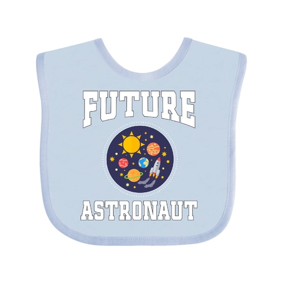 Inktastic Future Astronaut Outerspace Rocket Boys or Girls Baby Bib