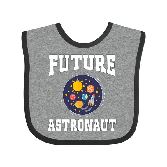 Inktastic Future Astronaut Outerspace Rocket Boys or Girls Baby Bib