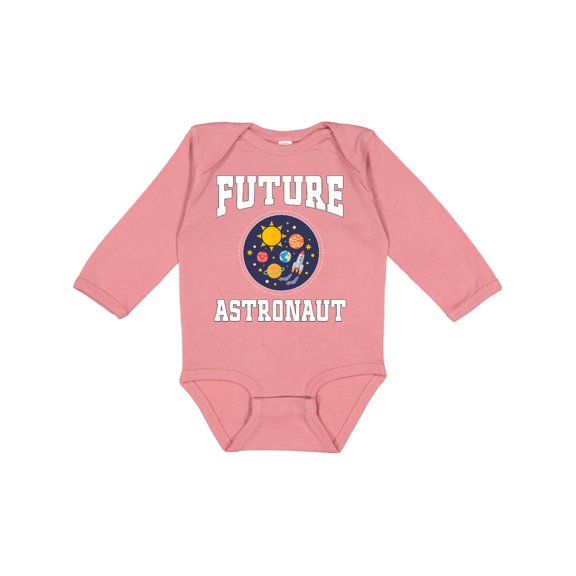 Inktastic Future Astronaut Outerspace Rocket Boys or Girls Long Sleeve Baby Bodysuit