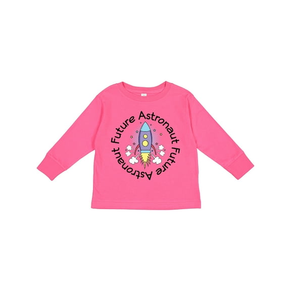 Inktastic Future Astronaut Space Rocket Girls Long Sleeve Toddler T-Shirt