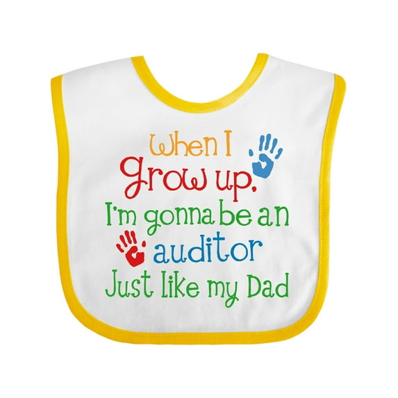 Inktastic Future Auditor Like My Dad Boys or Girls Baby Bib