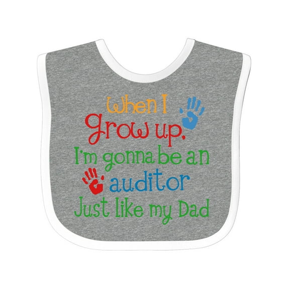 Inktastic Future Auditor Like My Dad Boys or Girls Baby Bib
