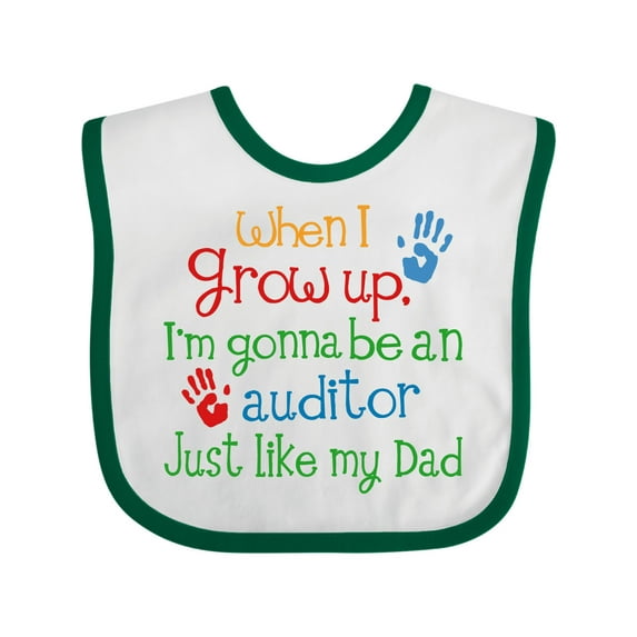 Inktastic Future Auditor Like My Dad Boys or Girls Baby Bib
