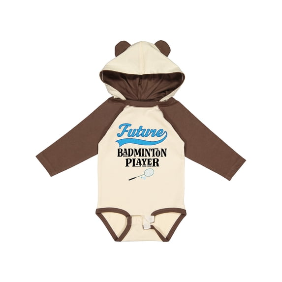 Inktastic Future Badminton Player Sports Boys or Girls Long Sleeve Baby Bodysuit