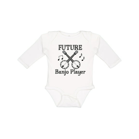 Inktastic Future Banjo Player Boys or Girls Long Sleeve Baby Bodysuit