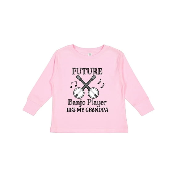 Inktastic Future Banjo Player Like Grandpa Boys or Girls Long Sleeve Toddler T-Shirt