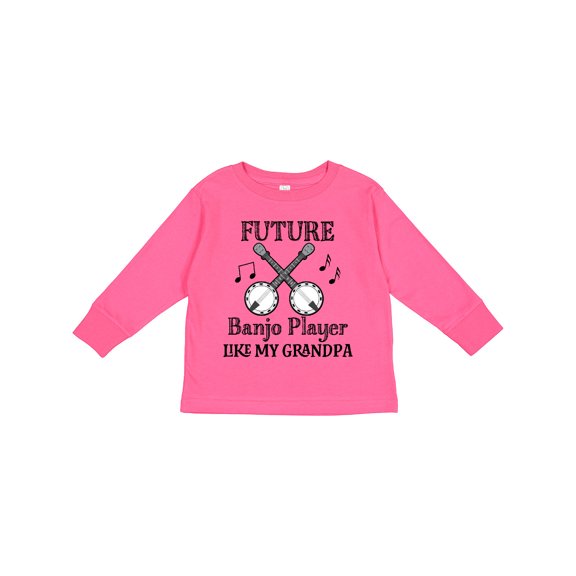 Inktastic Future Banjo Player Like Grandpa Boys or Girls Long Sleeve Toddler T-Shirt
