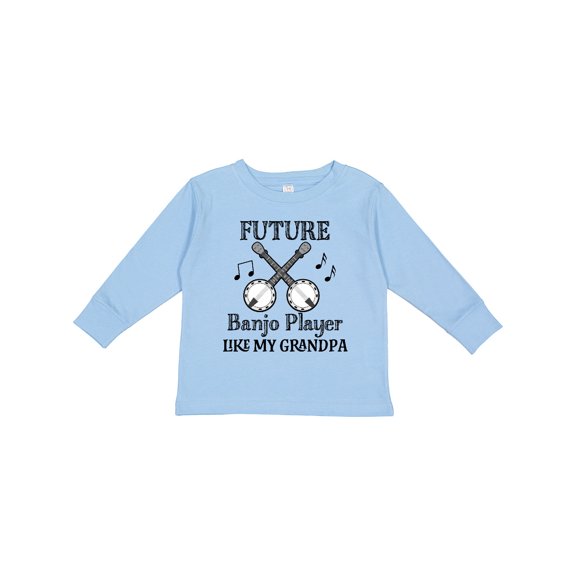 Inktastic Future Banjo Player Like Grandpa Boys or Girls Long Sleeve Toddler T-Shirt