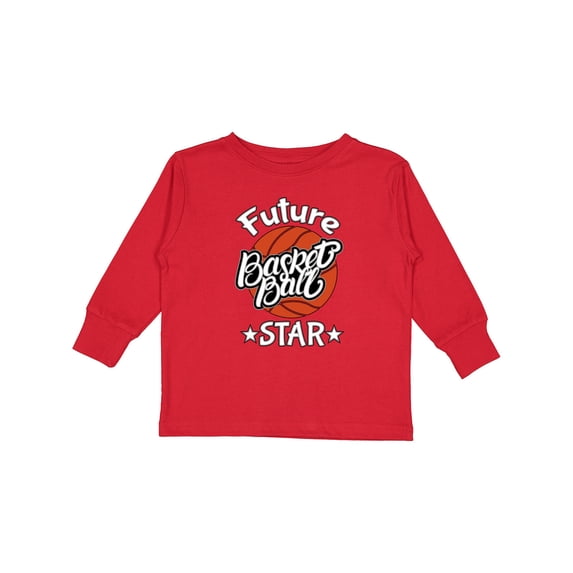 Inktastic Future Basketball Star Boys or Girls Long Sleeve Toddler T-Shirt