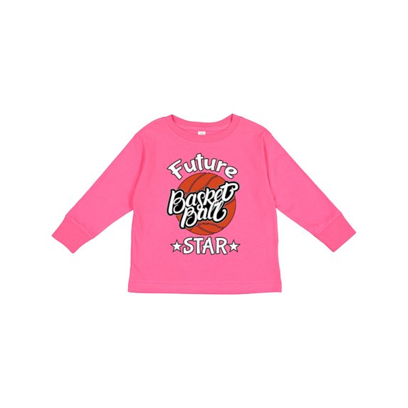 Inktastic Future Basketball Star Boys or Girls Long Sleeve Toddler T-Shirt