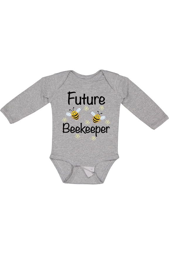 Future Beekeeper Honey Bee Boys or Girls Long Sleeve Baby Bodysuit