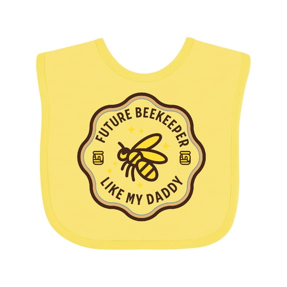 Inktastic Future Beekeeper Like Daddy Boys or Girls Baby Bib