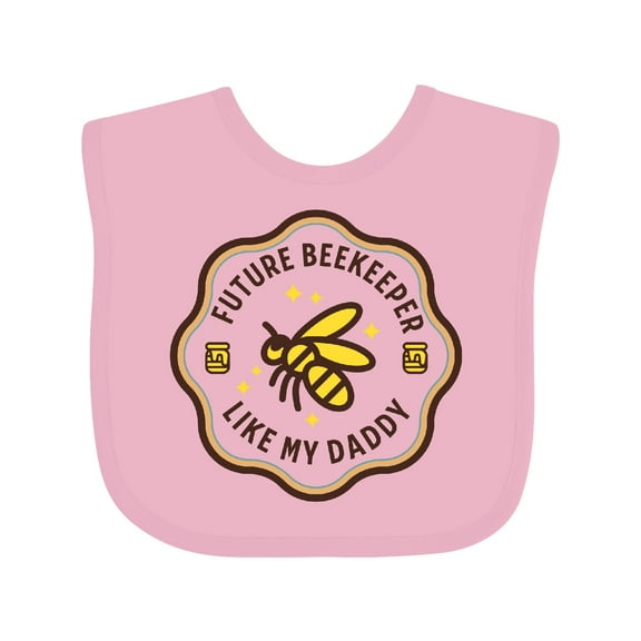 Inktastic Future Beekeeper Like Daddy Boys or Girls Baby Bib