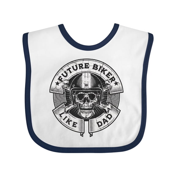 Inktastic Future Biker Like Dad Boys Baby Bib