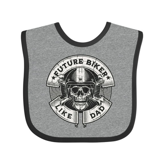 Inktastic Future Biker Like Dad Boys Baby Bib