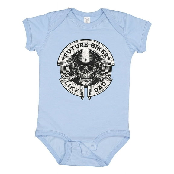 Inktastic Future Biker Like Dad Boys Baby Bodysuit