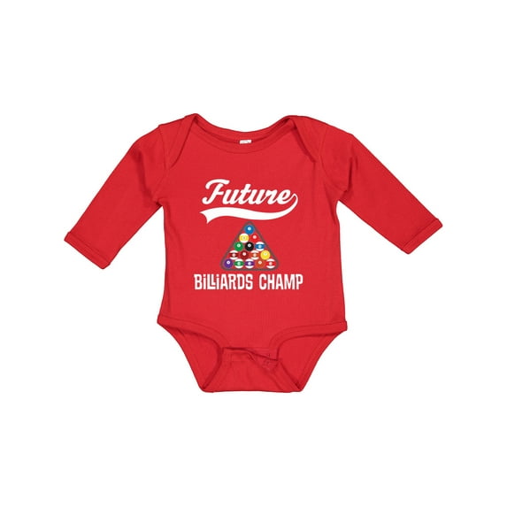 Inktastic Future Billiards Champ Boys or Girls Long Sleeve Baby Bodysuit
