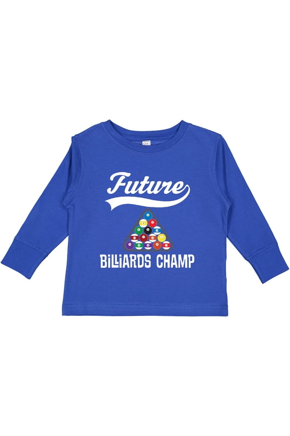 Future Billiards Champ Boys or Girls Long Sleeve Toddler T-Shirt