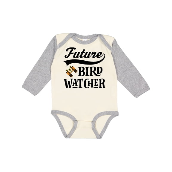 Inktastic Future Bird Watcher Bird Watching Boys or Girls Long Sleeve Baby Bodysuit