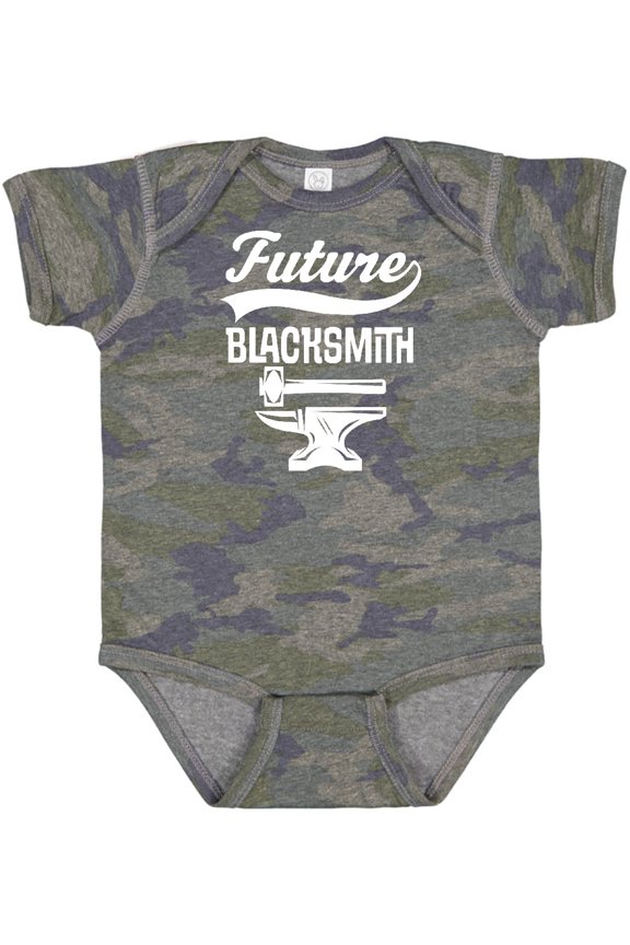 Future Blacksmith Anvil Boys Baby Bodysuit