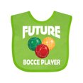 thumbnail image 1 of Inktastic Future Bocce Player Boys or Girls Baby Bib, 1 of 3