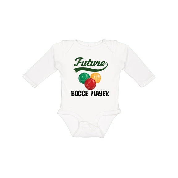 Inktastic Future Bocce Player Boys or Girls Long Sleeve Baby Bodysuit