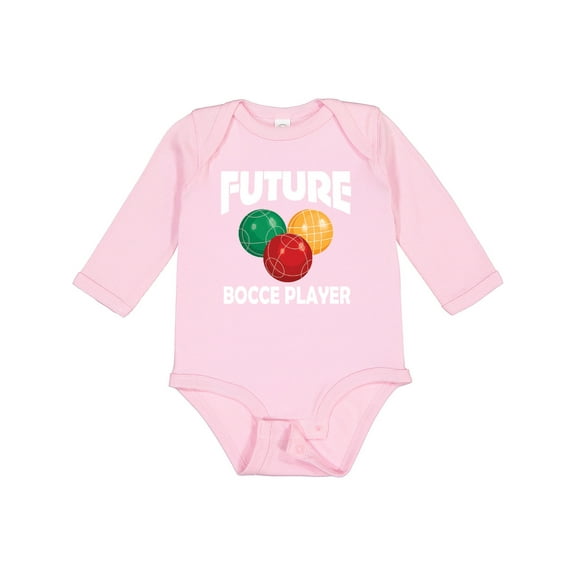 Inktastic Future Bocce Player Boys or Girls Long Sleeve Baby Bodysuit
