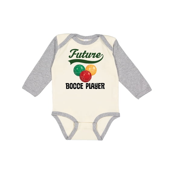 Inktastic Future Bocce Player Boys or Girls Long Sleeve Baby Bodysuit