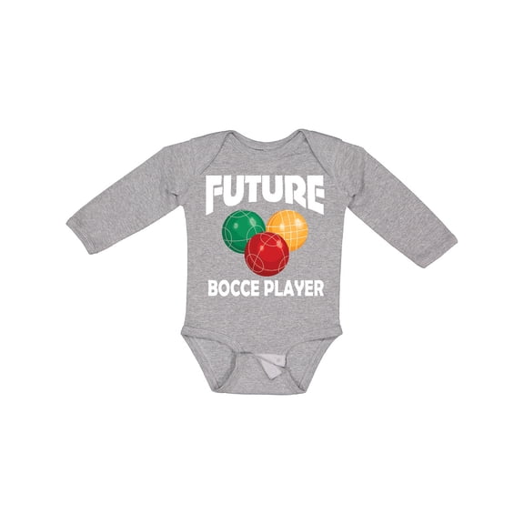 Inktastic Future Bocce Player Boys or Girls Long Sleeve Baby Bodysuit