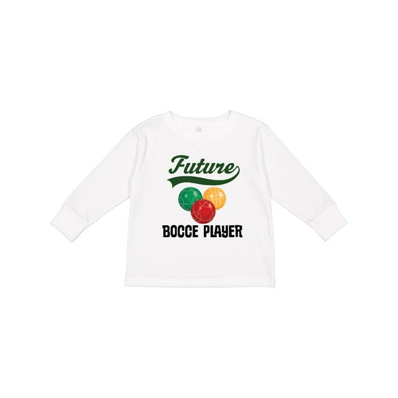 Inktastic Future Bocce Player Boys or Girls Long Sleeve Toddler T-Shirt