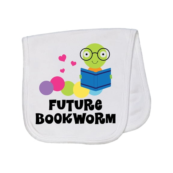 Inktastic Future Bookworm Baby Burp Cloth