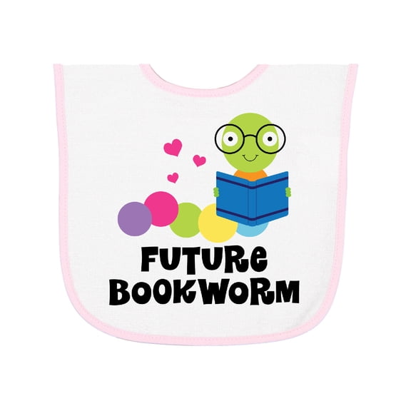 Inktastic Future Bookworm Baby Terry Cloth Bib
