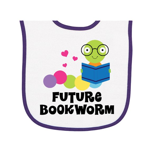 Inktastic Future Bookworm Baby Terry Cloth Bib